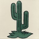 Mexican Talavera Tiles Cactus 3