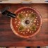 Hand Painted Copper Sink Round Lily Dream