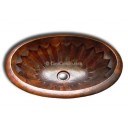 Copper Sink Oval Sunrays