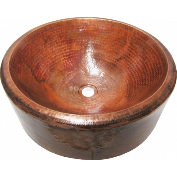 Copper Vessel Sink Round