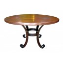 Hammered Copper Table with Iron Base San Miguel