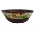 Hand Painted Copper Vessel Sink Round Lilies