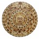 Mexican Aztec Calendar Wooden Inlay