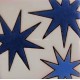 Ceramic High Relief Tile Blue Stars