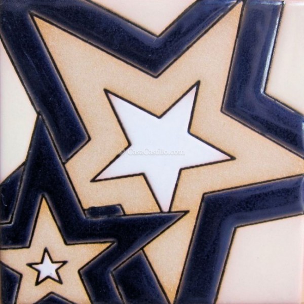 Ceramic High Relief Tile Stars
