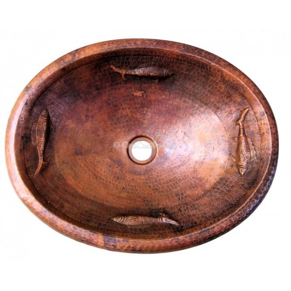 Copper Sink Oval Fish