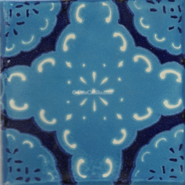 Mexican Talavera Tile Nube Azul