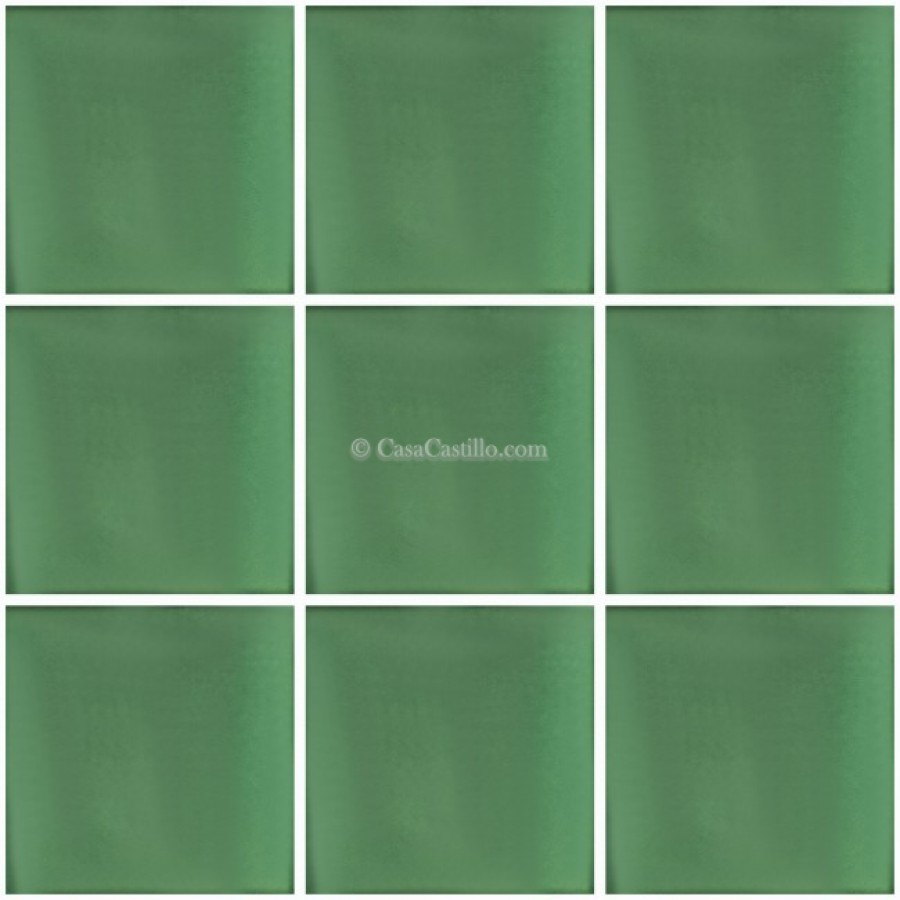 Glossy "Washed Green" Mexican Talavera Ceramic Tiles 4x4 