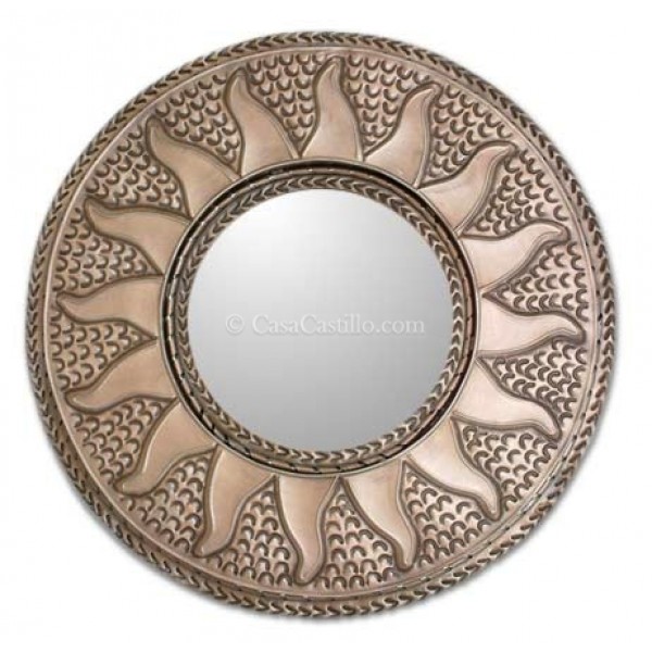 Mexican Tin Mirror Mini Sol