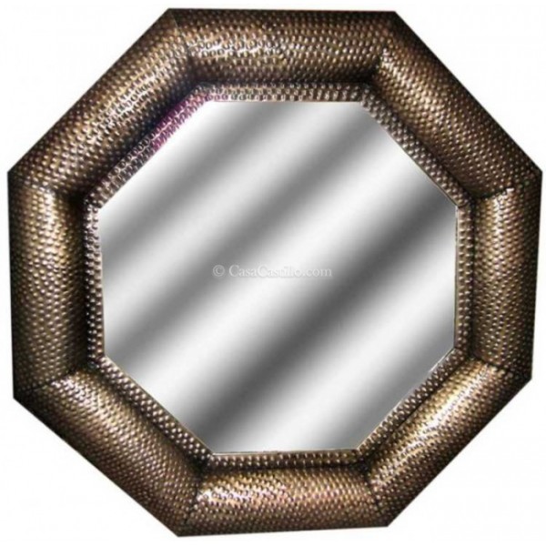 Octagonal Mexican Tin Mirror Glory