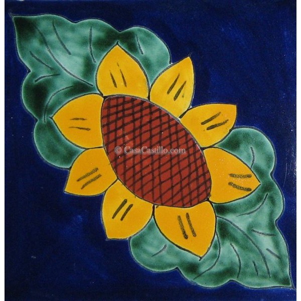 Mexican Talavera Tiles Sunflower 7