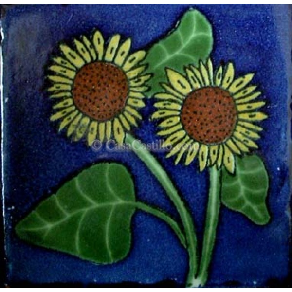 Ceramic Frost Proof Tiles Sunflower 9